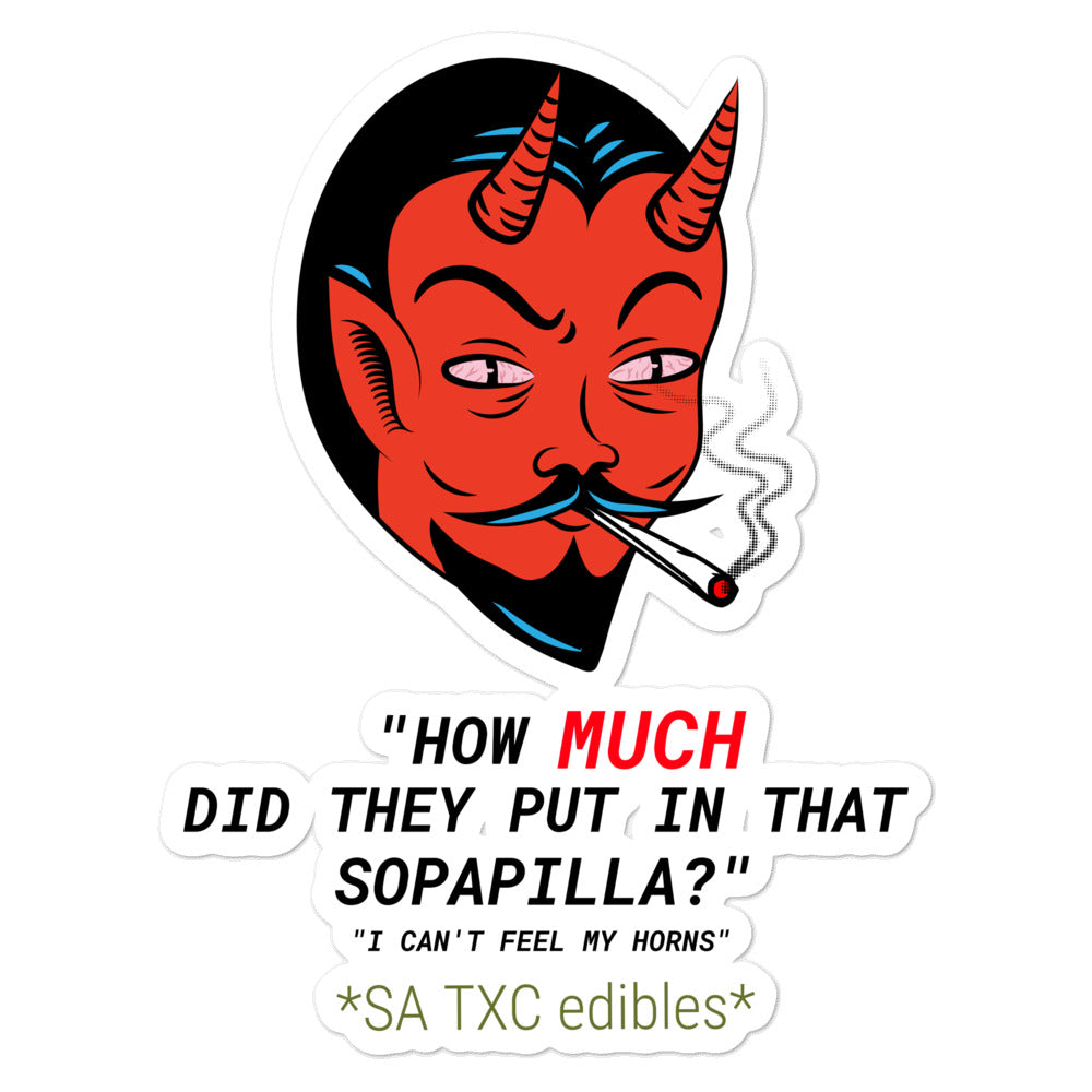 "I'LL HAVE THE NUMBER 666 WITH EXTRA DEVIL'S LETTUCE" (Sticker)