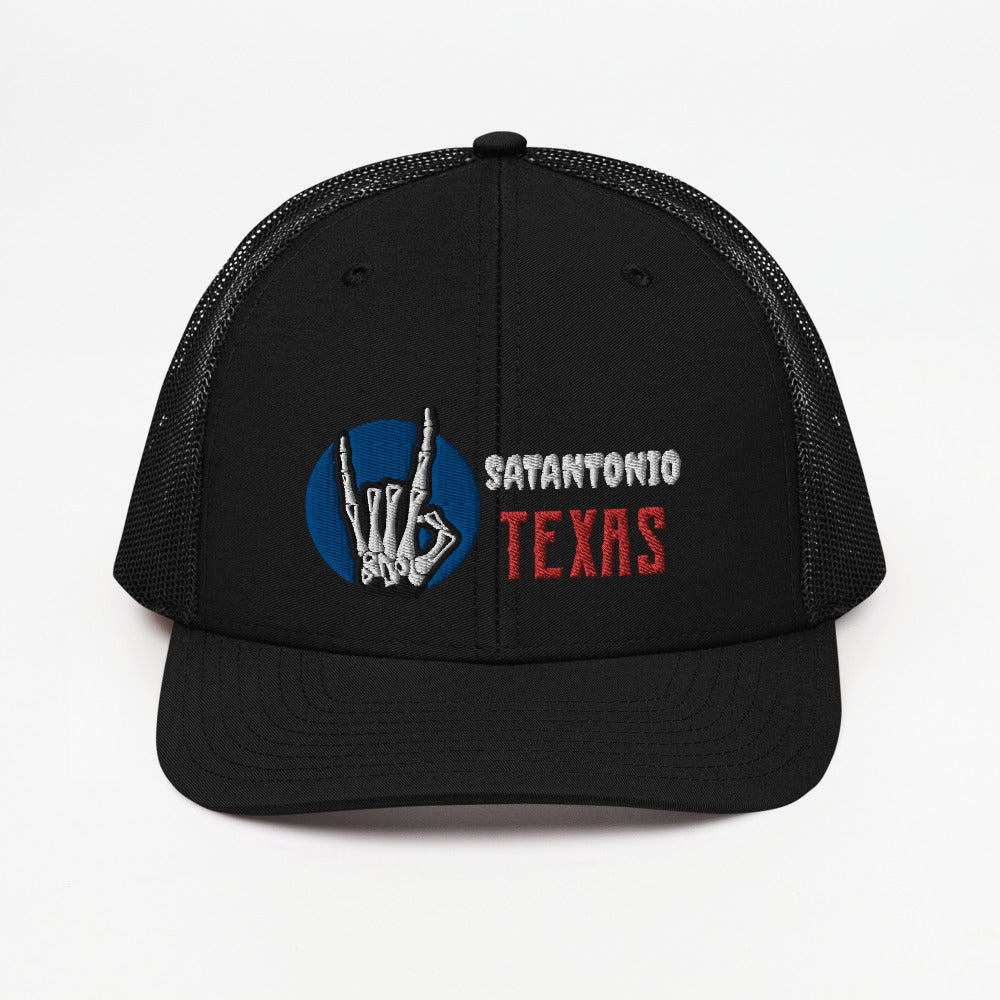 "DOESN'T THE LOGO ON THIS HAT KIND OF LOOK LIKE THE TEXAS FLAG?"