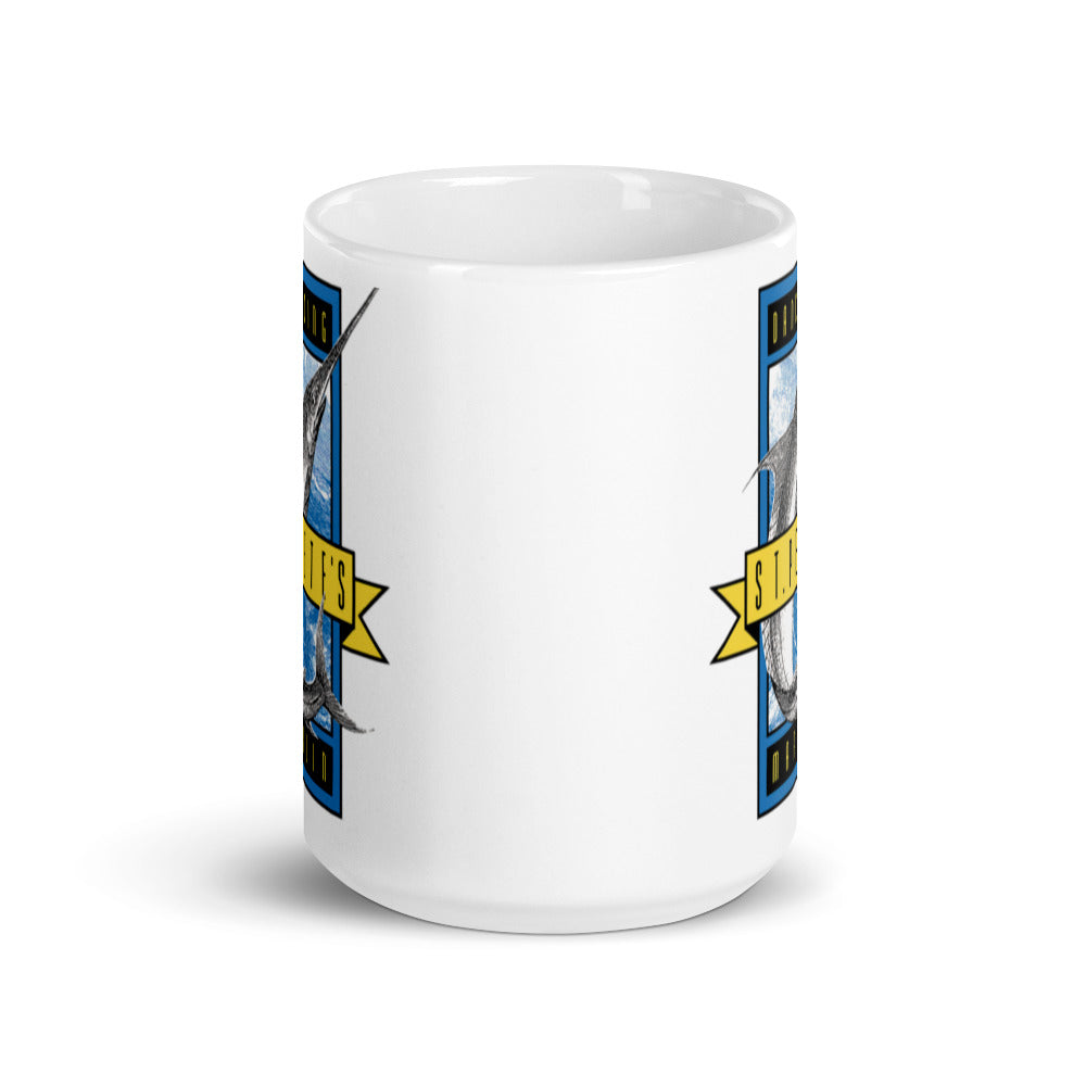 White glossy mug